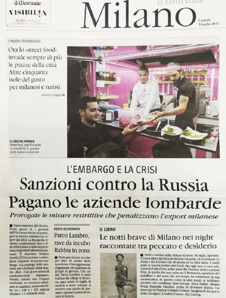 Su Il Giornale per ribadire un NO deciso alle sanzioni alla Russia